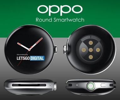 OPPO запатентовала смарт-часы с оригинальным безрамочным дизайном