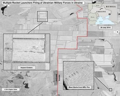 США обнародовали спутниковые доказательства обстрелов Украины с помощью артиллерии и "Градов" со стороны России (ФОТО)