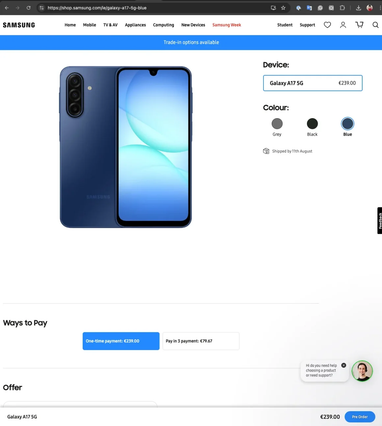 Samsung офіційно запустила Galaxy A17 5G