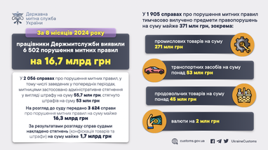 Інфографіка: Державна митна служба