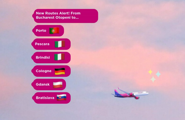 Wizz Air запускає 6 нових маршрутів з Румунії (список країн)