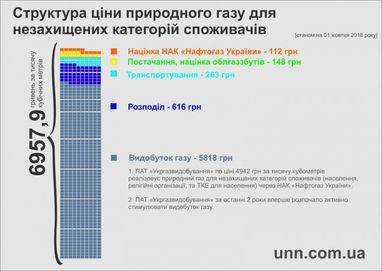 Эксперт назвал, из каких составляющих формируется конечная стоимость газа для населения (инфографика)