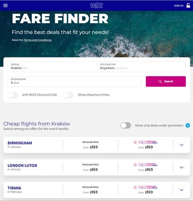 Самые дешевые билеты Wizz Air стало искать проще