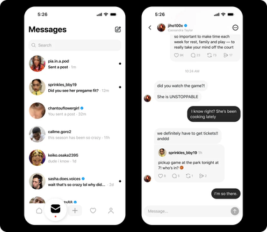 Threads запустил приватные сообщения и функцию выделения трендов