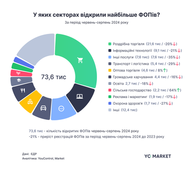 Летом 2024 года айтишники значительно снизили активность в регистрации ФЛП — исследование