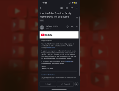 YouTube начал блокировать «семейный» Premium подписчикам, которые не живут вместе
