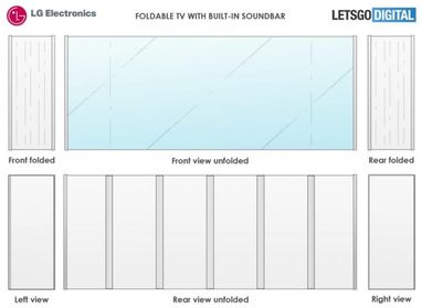 LG может спроектировать складной телевизор-гармошку (схема)