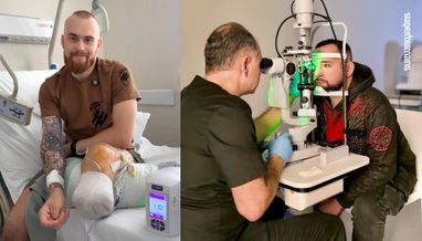 На фото — фахівці забезпечують повний цикл відновлення для військових. Від стаціонарного догляду після хірургічних втручань до професійної офтальмологічної та фізичної діагностики.