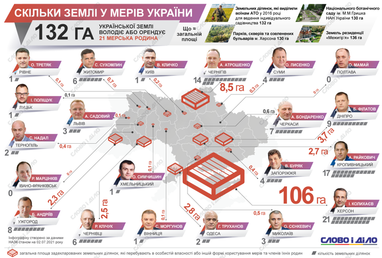 Сколько земли было в собственности украинских мэров в 2020 году