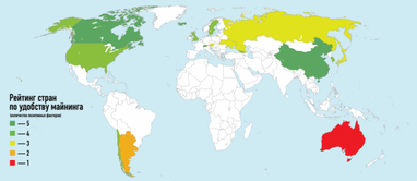 Майнинг в мире и Украине — лучшие страны по версии Bloomberg (инфографика)
