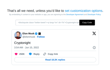 Twitter. Embedded posts.