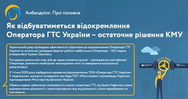 Як відбуватиметься відокремлення Оператора ГТС України (інфографіка)