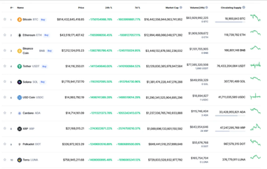 Из-за сбоя в CoinMarketCap Bitcoin взлетел до $789 млрд