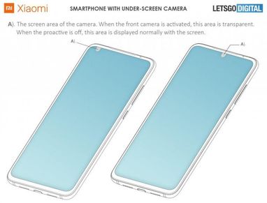 Xiaomi запатентувала дві версії дизайну смартфона з камерою під дисплеєм (схема)