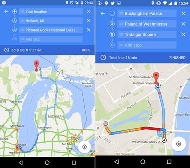В Google Maps з'явилася можливість будувати маршрут через кілька точок