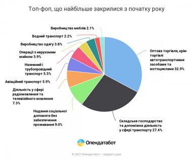 ТОП-7 галузей, у яких українці активно відкривають ФОПи (інфографіка)