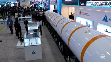 Ракета YILDIRIMHAN на стенді Міноборони Туреччини під час виставки SAHA 2026
