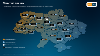 Як змінилися ціни на оренду квартир в Україні у березні (інфографіка)