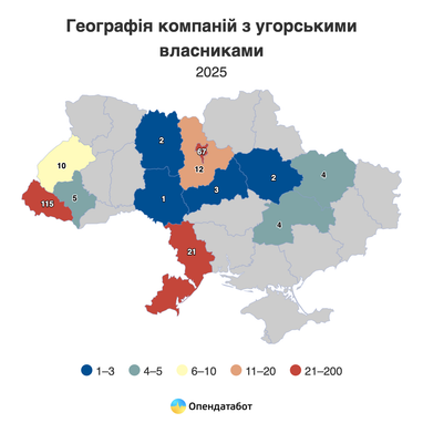 Кожна сьома компанія з угорськими власниками в Україні заробляє понад 100 млн грн