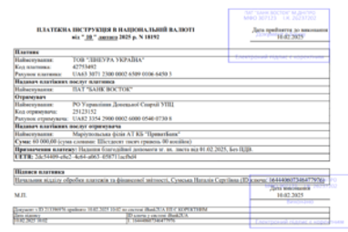 Помощь ВСУ и благотворительность за февраль 2025 года