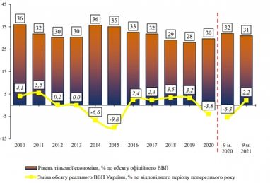 Уровень теневой экономики в Украине превысил 30%