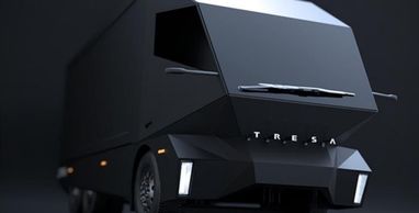В Индии показали необычный электрический грузовик в стиле Tesla Cybertruck (фото)