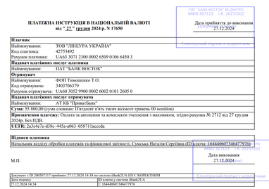 Помощь ВСУ и благотворительность за декабрь 2024 года