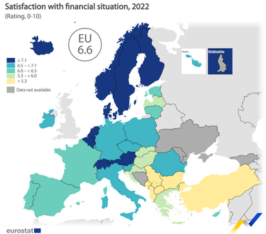 Де в Європі найбільше задоволені своїм фінансовим становищем (інфографіка)