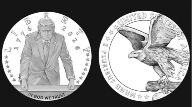 Трамп з орланом: в США випустять пам’ятну золоту монету до 250-річчя країни (фото)