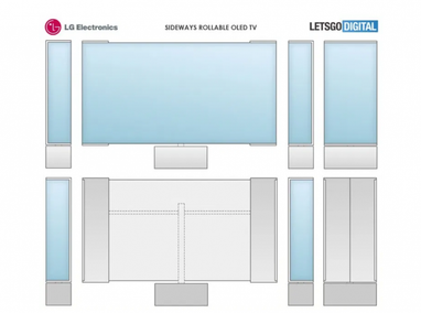 LG запатентовала телевизор, который скручивается по горизонтали (схема)