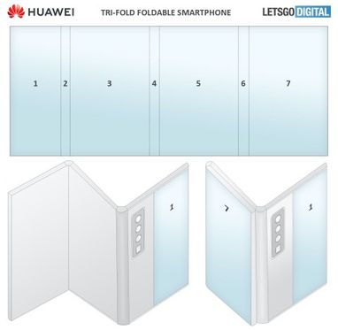 Huawei запатентувала гнучкий смартфон з сімома дисплеями
