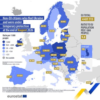 В яких країнах ЄС нині беруть тимчасовий захист, а звідки їдуть (свіжі дані)