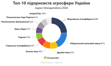 ТОП-10 підприємств агросфери: лідери збільшили доходи на 35% (інфографіка)