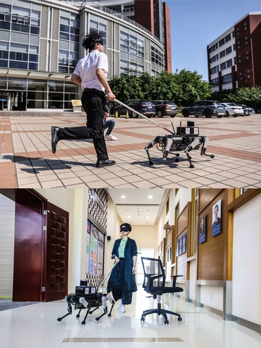 У Китаї створили шестиногого робота-поводиря для людей з вадами зору (фото)