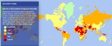 Назвали самые опасные страны мира: место Украины (карта)
