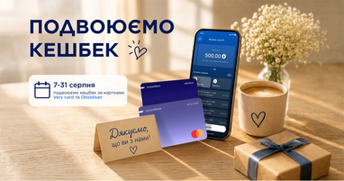 Банківські картки, телефон із застосунком та затишна настільна композиція