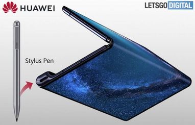 Huawei проектирует гибкий смартфон с перьевым управлением (фото)