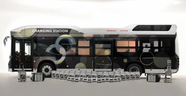Toyota и Honda разработали автобус-электростанцию на 454 кВт/ч