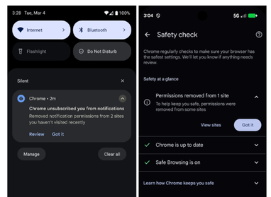 Google Chrome будет автоматически отключать уведомления от неактивных сайтов