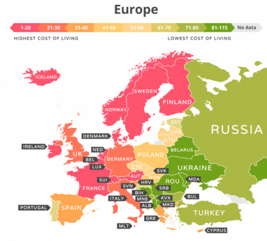 Україна потрапила до ТОП-3 найдешевших країн для життя