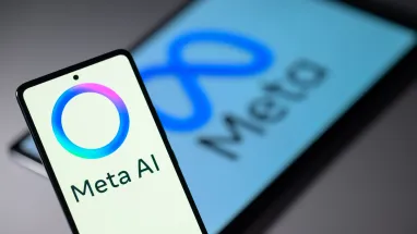 Логотип Meta AI на екране смартфона