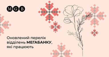 Обновленный перечень работающих отделений Мегабанка на 02.05.2022