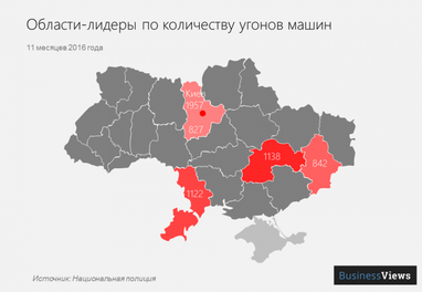 Крадіжка авто в Україні: де крадуть, скільки і які машини найбільше люблять злочинці