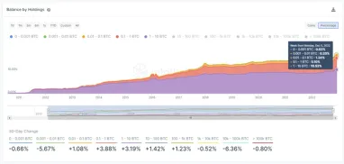В кошельках мелких Bitcoin-инвесторов хранится рекордное количество монет
