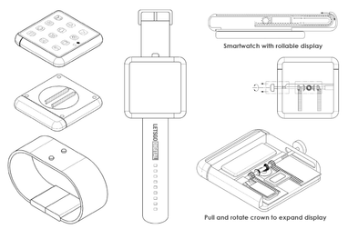 Samsung придумала годинник з екраном, що обертається і розтягується