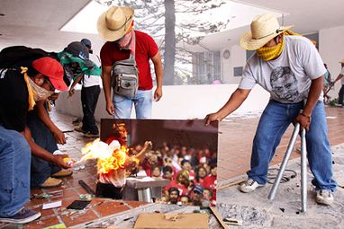 Страйкуючі мексиканські вчителі вже перейшли до масових погромів (ФОТО)