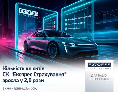 СК «Экспресс Страхование» привлекла более 350 млн грн страховых премий за 5 месяцев 2024 года
