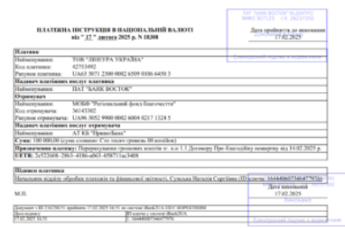 Помощь ВСУ и благотворительность за февраль 2025 года