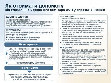 Допомога від міжнародних організацій: хто може отримати (інфографіка)