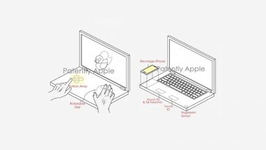 Apple запатентовала ноутбук с двумя экранами и без клавиатуры (схема)